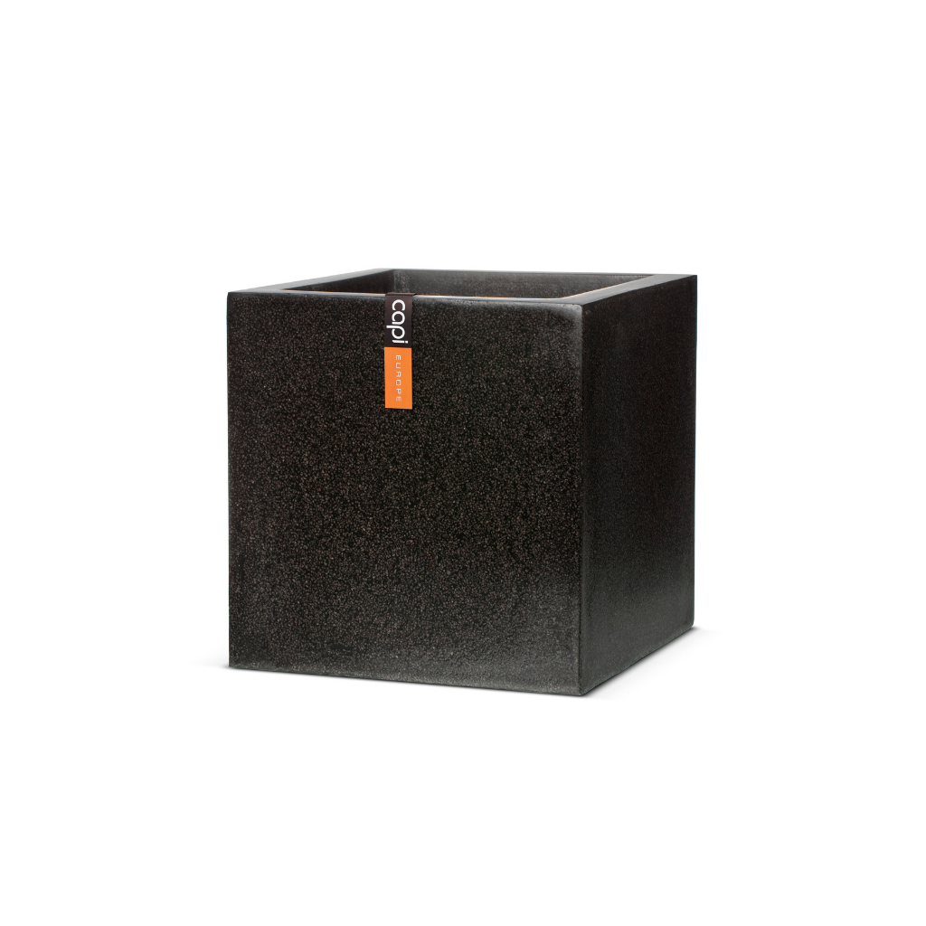 Capi Europe Pot vierkant zwart 50 x 50 x 50 cm