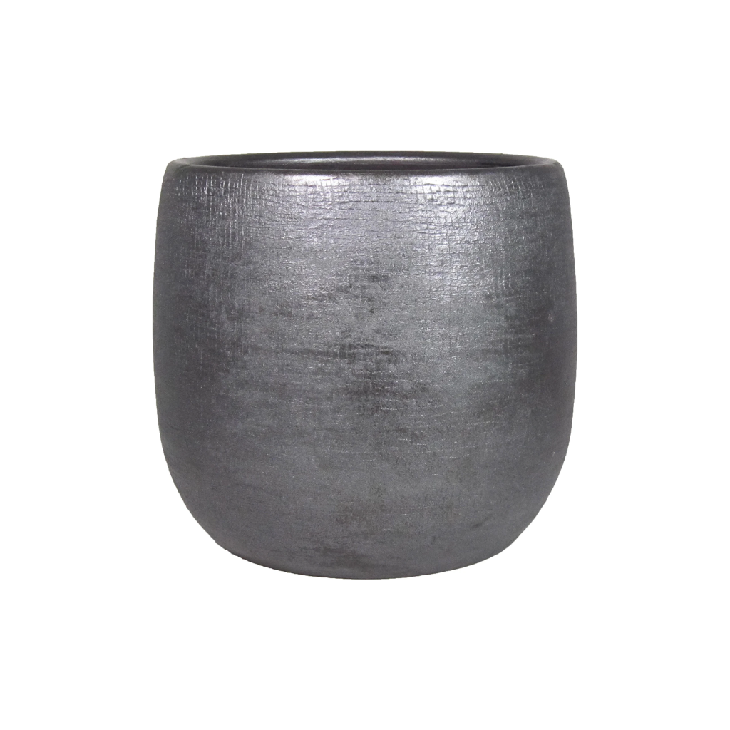 Bela Arte Pot Mira Industrieel Zwart 24 x 22 cm