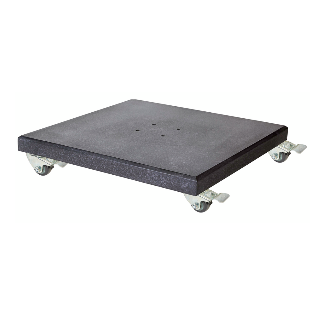 Platinum Parasolvoet Modena met Zwenkwielen Zwart 120 kg