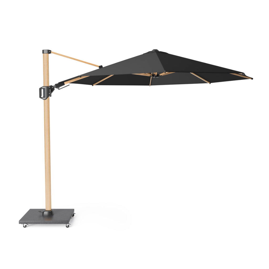 Platinum Zweefparasol Challenger T² Premium Oak Faded Black 350 x 350 cm