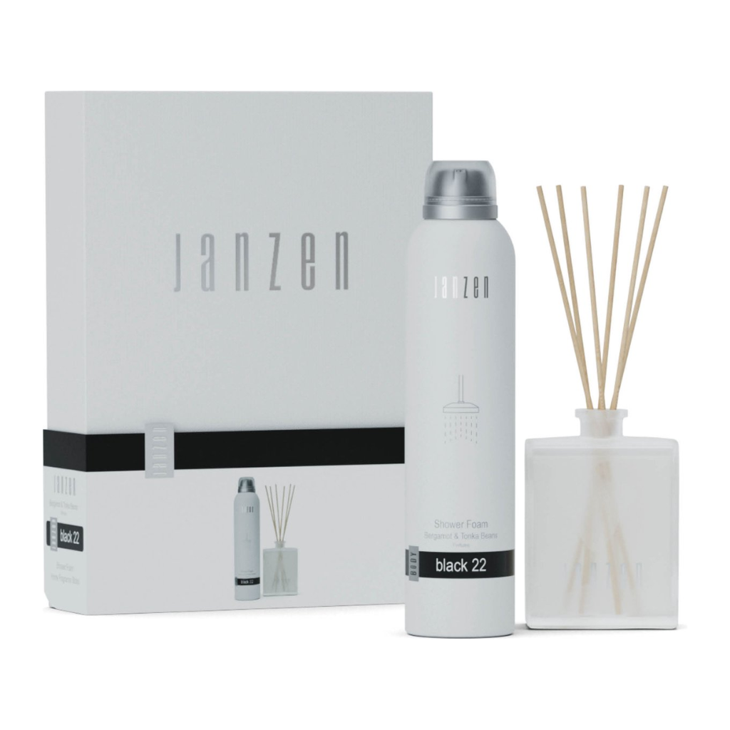 Janzen Giftset S Home & Body Skin 90 shower foam en geurstokjes