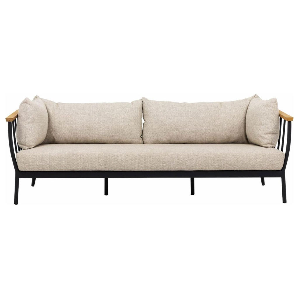 Apple Bee Loungebank 3-zits Condor Zwart 217 x 81 x 64 cm