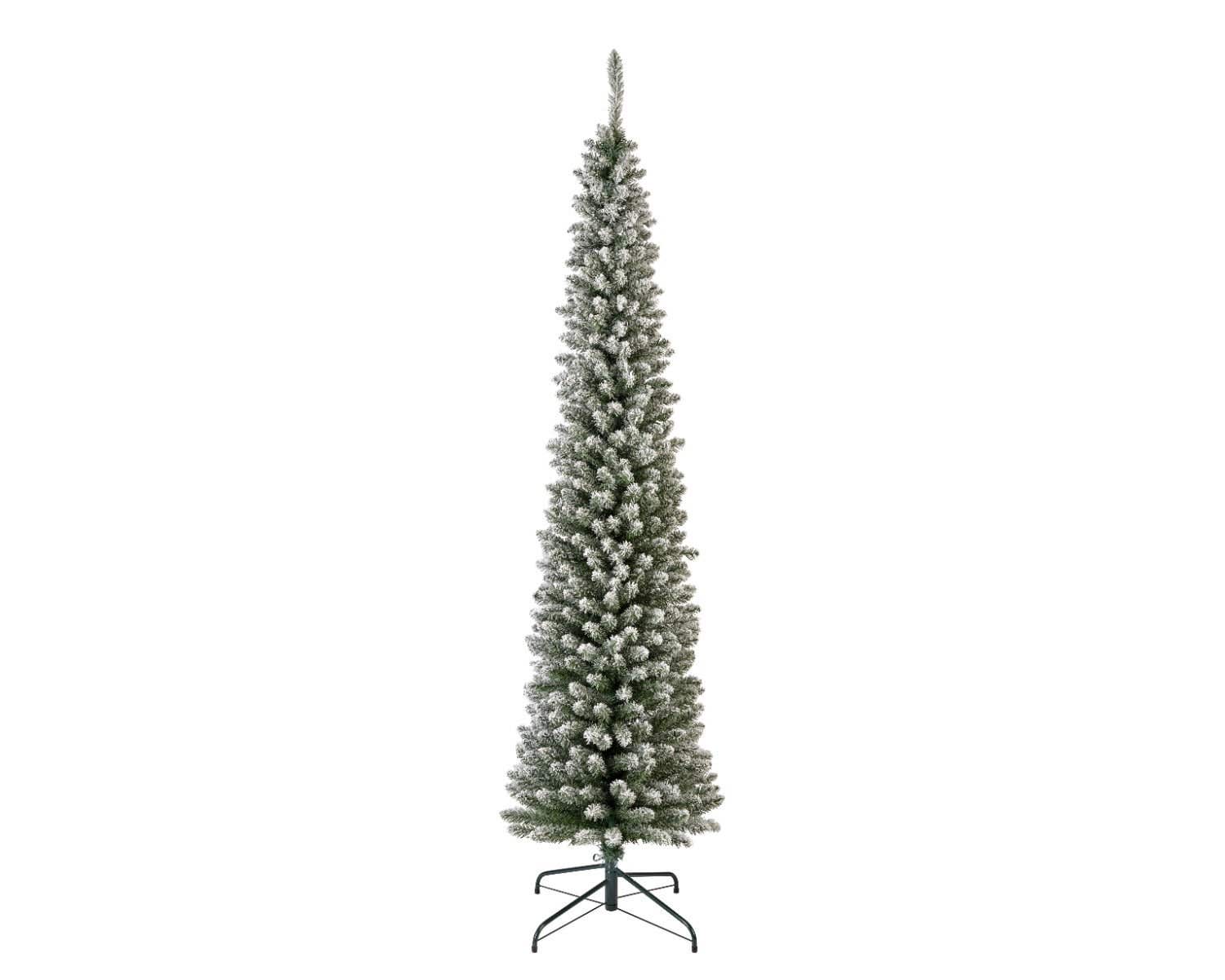 Everlands kunstkerstboom Pencil pine sneeuw 120 x 41 cm