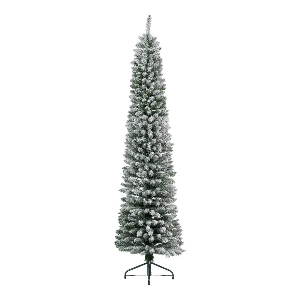 Everlands kunstkerstboom Pencil pine sneeuw 210 x 60 cm