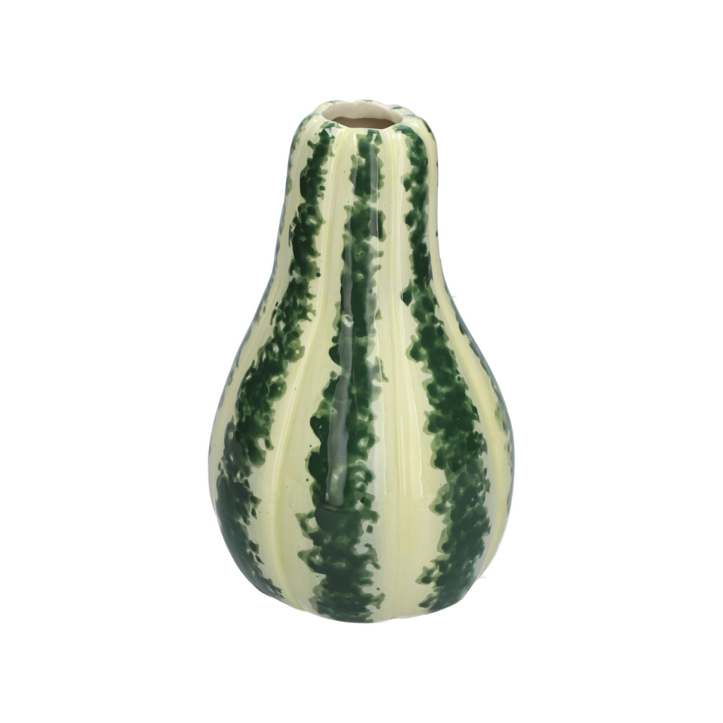 Vaas flespompoen groen 11 x 18 cm