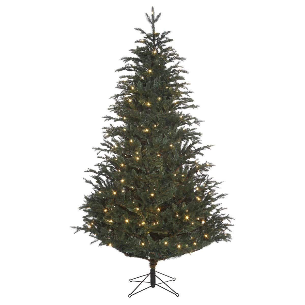 Black Box Trees kunstkerstboom Frasier blauw met verlichting 305 x 183 cm