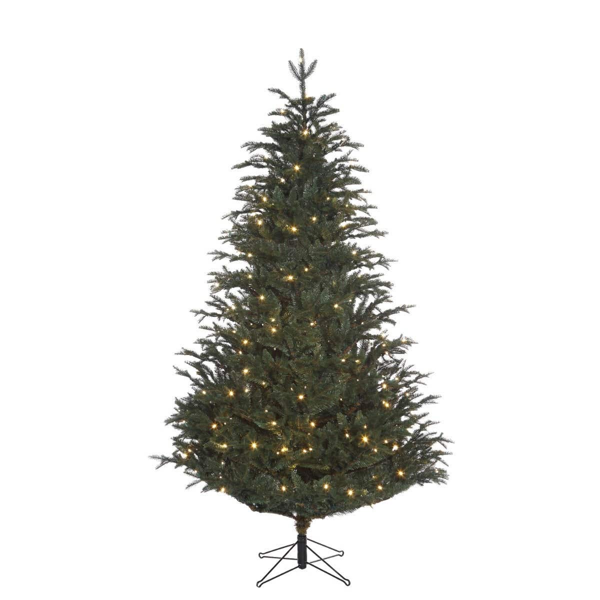 Black Box Trees kunstkerstboom Frasier blauw met verlichting 155 x 109 cm