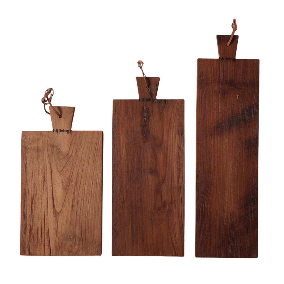 HKliving Broodplank Set Teak 3 stuks