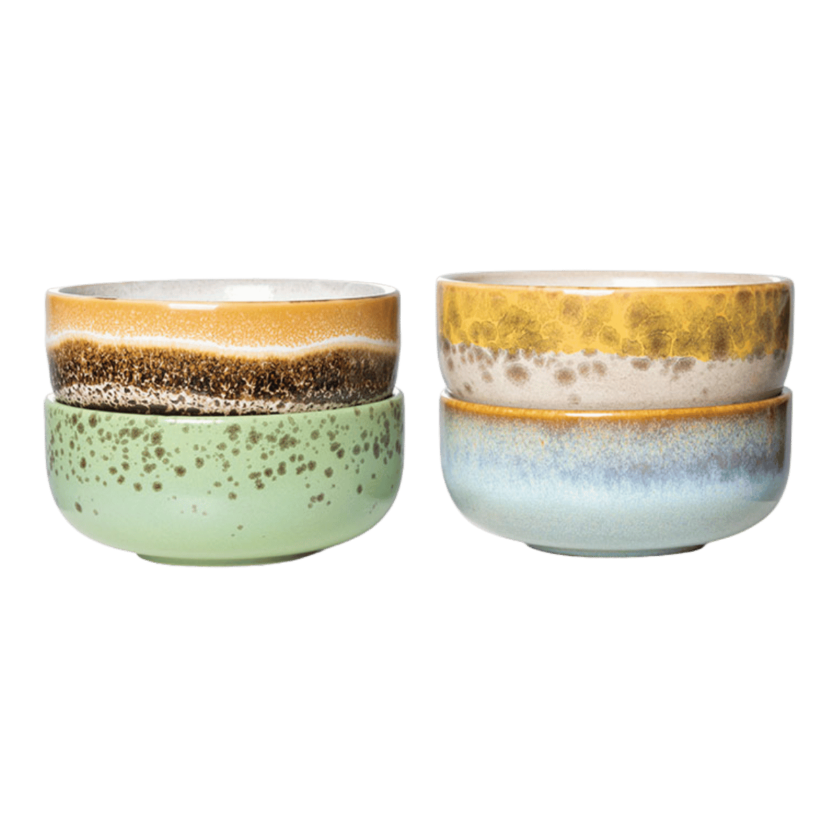 HKliving Schaaltjes XS 70's Ceramics 4 stuks 8.3 x 3.8 cm