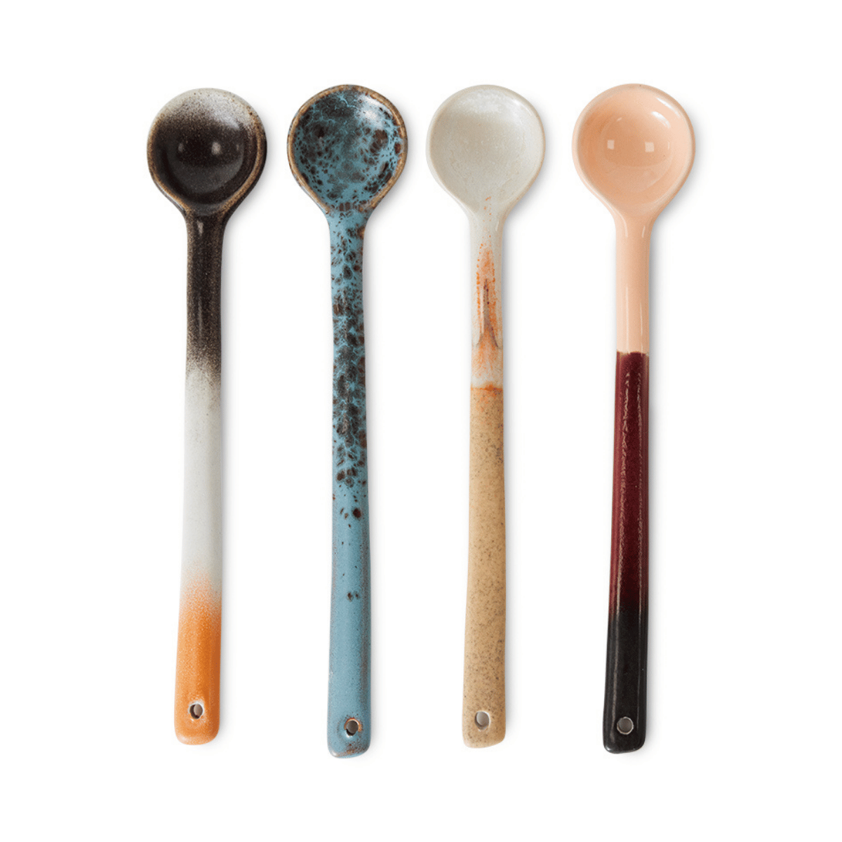 HKliving 70S Ceramics Spoons L, Breeze 4 stuks