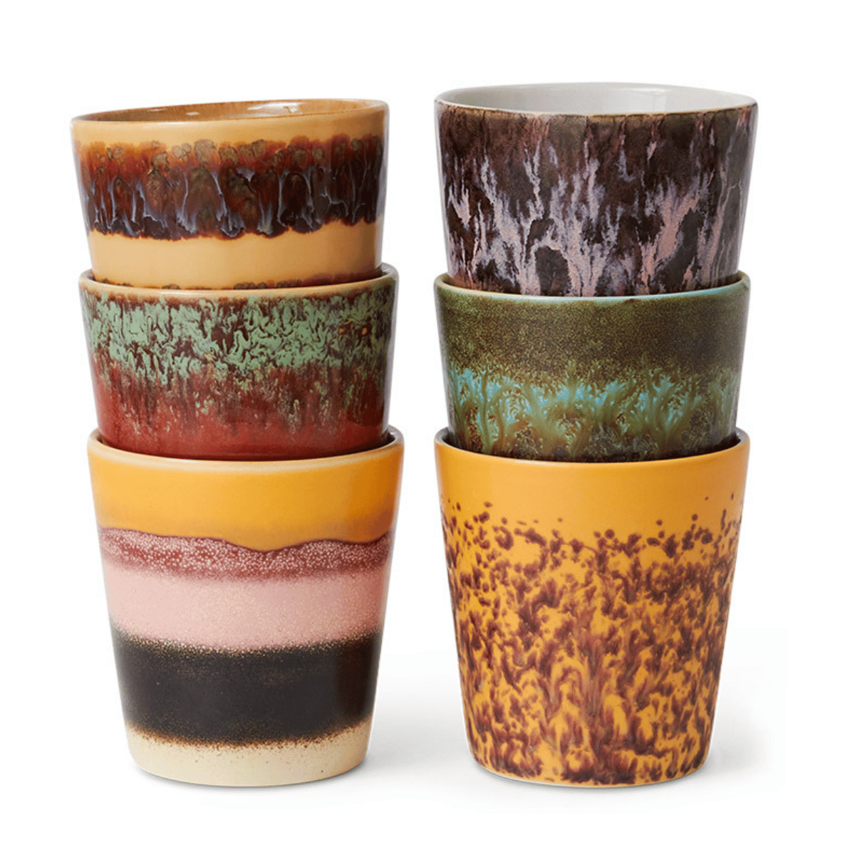 Hkliving Koffiekopje 70's Ceramics Valley 6 stuks 0.23 L