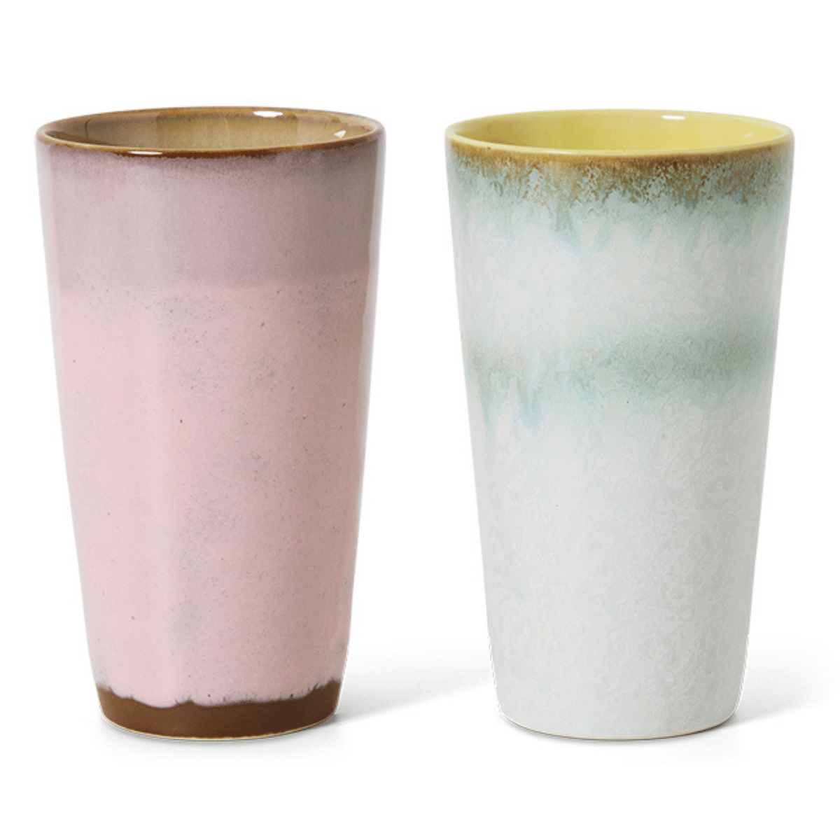 HKliving Latte Mok 70's Ceramics Fresco 2 stuks 0.3 L