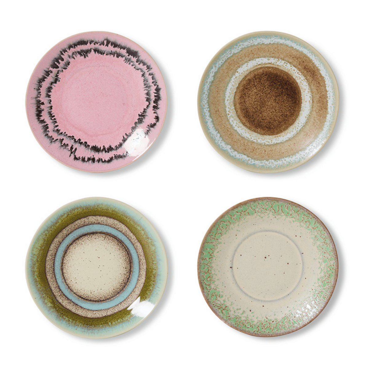 HKliving Schotels 70's Ceramics Doodle 4 stuks