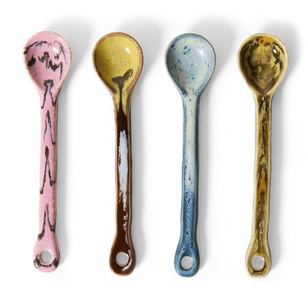 HKliving Lepels 70's Ceramics Sketch 4 stuks