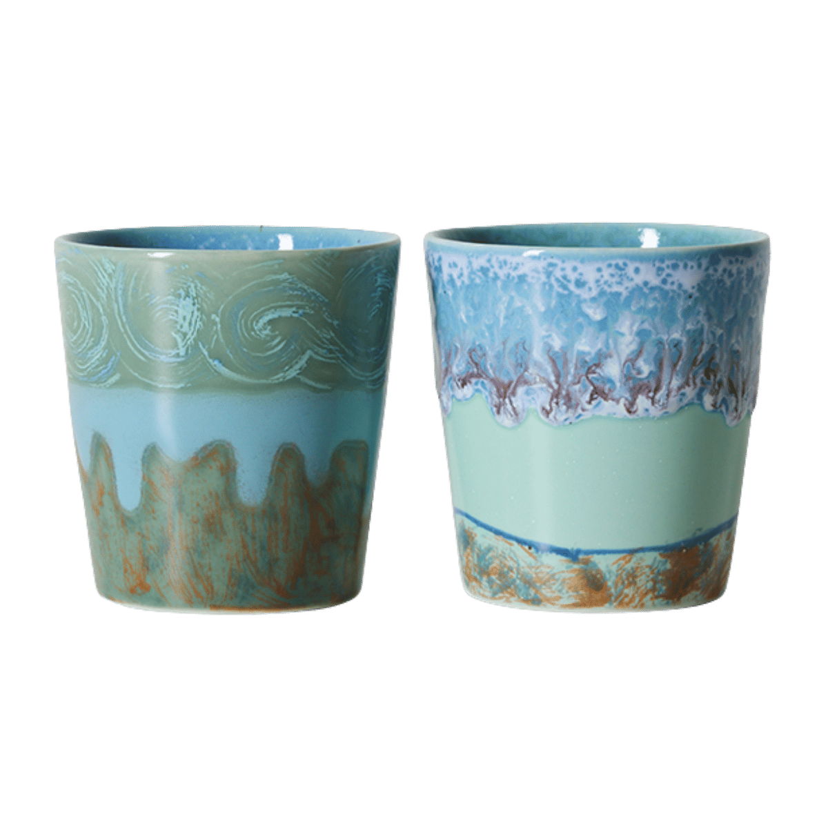 HKliving Koffiekopje 70's Ceramics Van Gogh Self Portrait 2 stuks 0.23 L