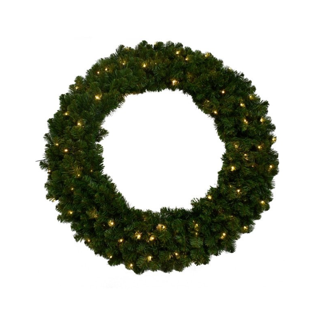 Evergreen krans Colorado spruce 120cm met verlichting
