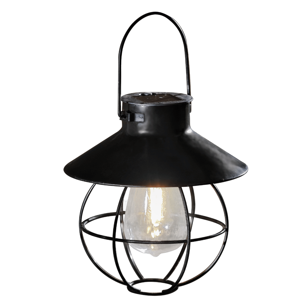 Solar Hanglamp metaal lantaarn zwart
