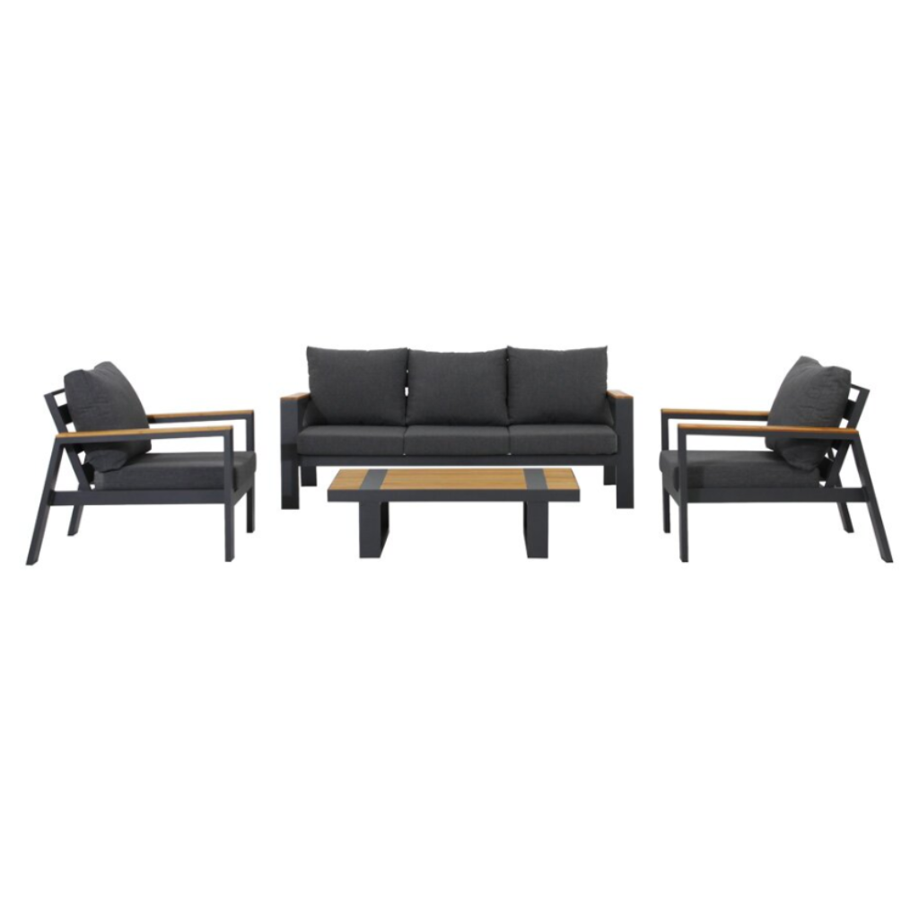 Royal Seasons Loungeset 5-zits Java Teak Antraciet