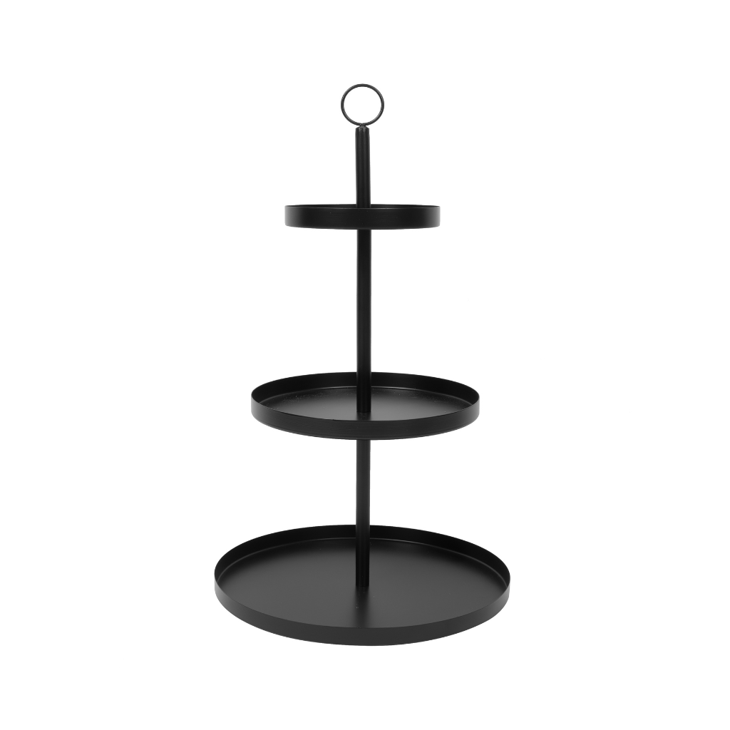 Etagere 3-laags zwart 40 x 59 cm