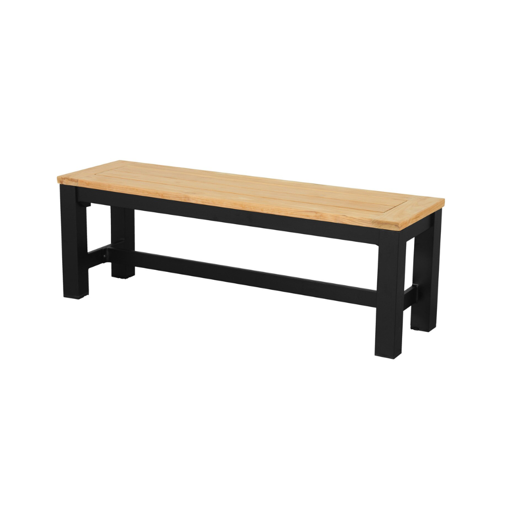 Royal Seasons Bank Atlanta Zwart 138 x 42 x 47 cm