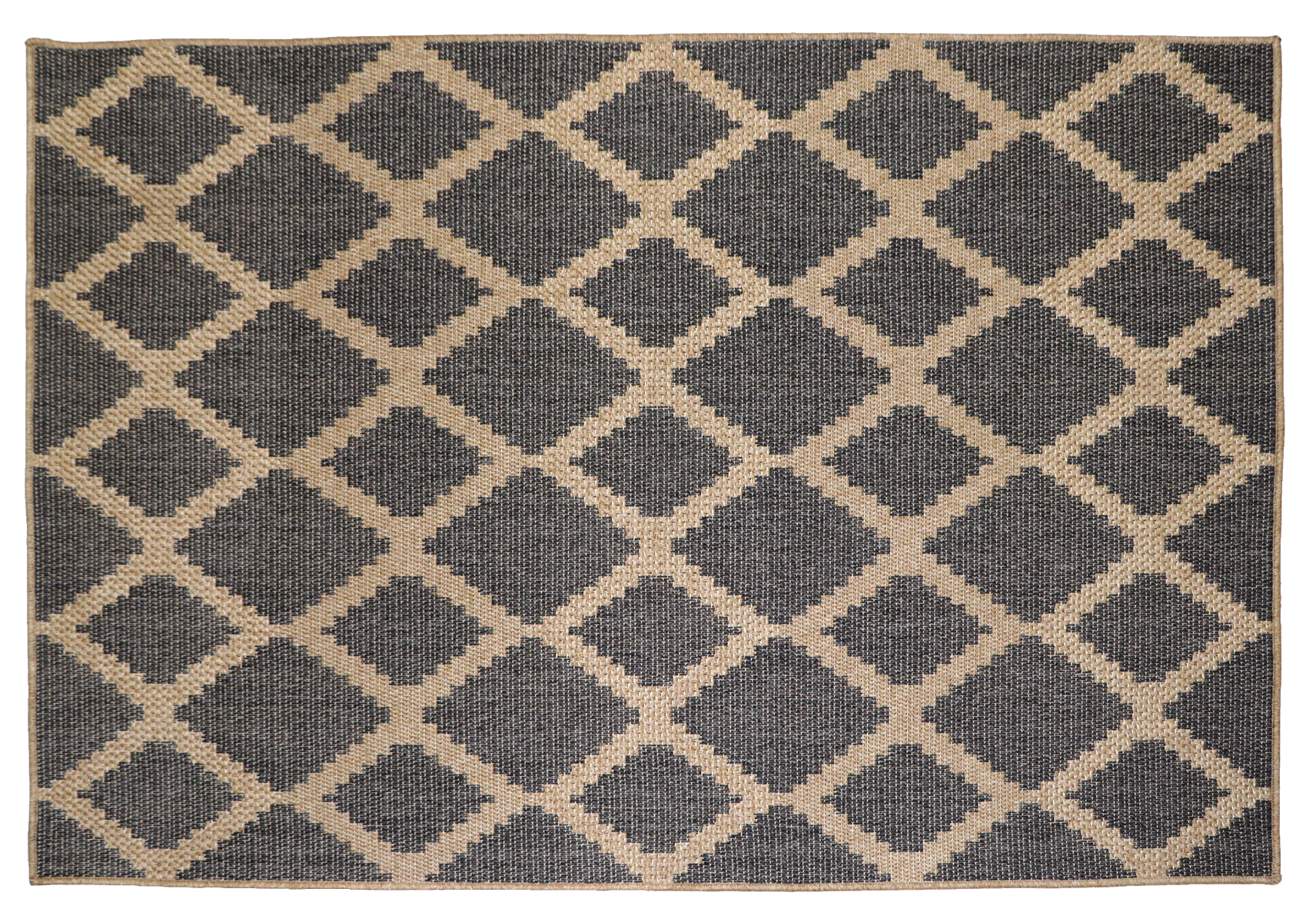 Outdoor vloerkleed 160x230cm diamond natural/black