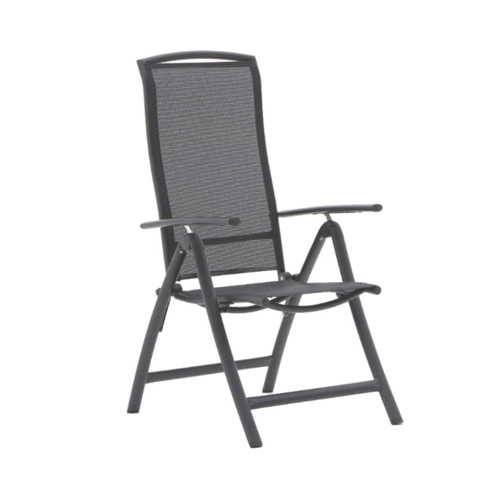 Royal Seasons Verstelbare tuinstoel Tenerife Antraciet 67 x 60 x 114 cm