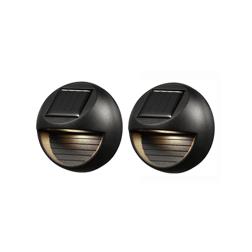 Solar Garden Buitenspots Zwart 2st