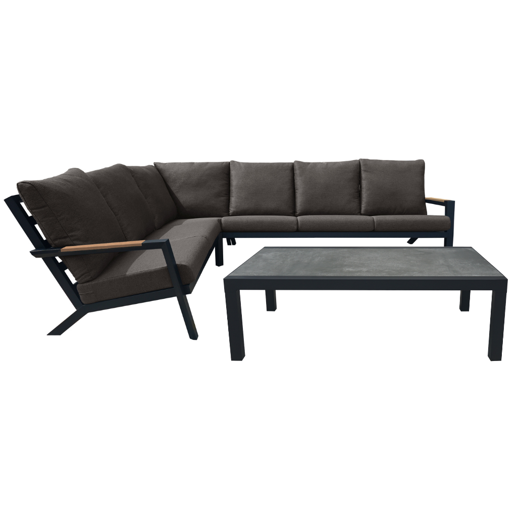 Royal Seasons Loungeset 6-zits Detroit Antraciet