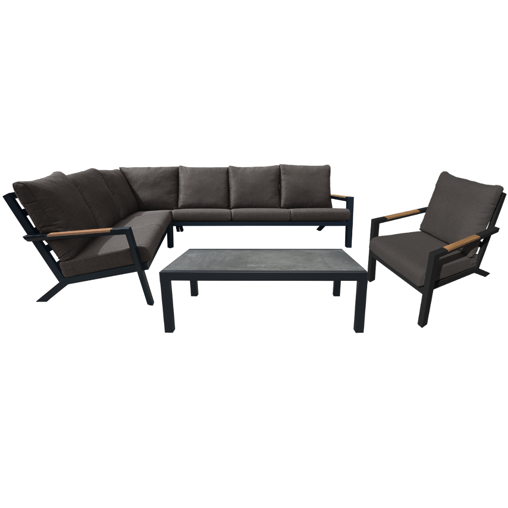 Royal Seasons Loungeset 7-zits Detroit Antraciet