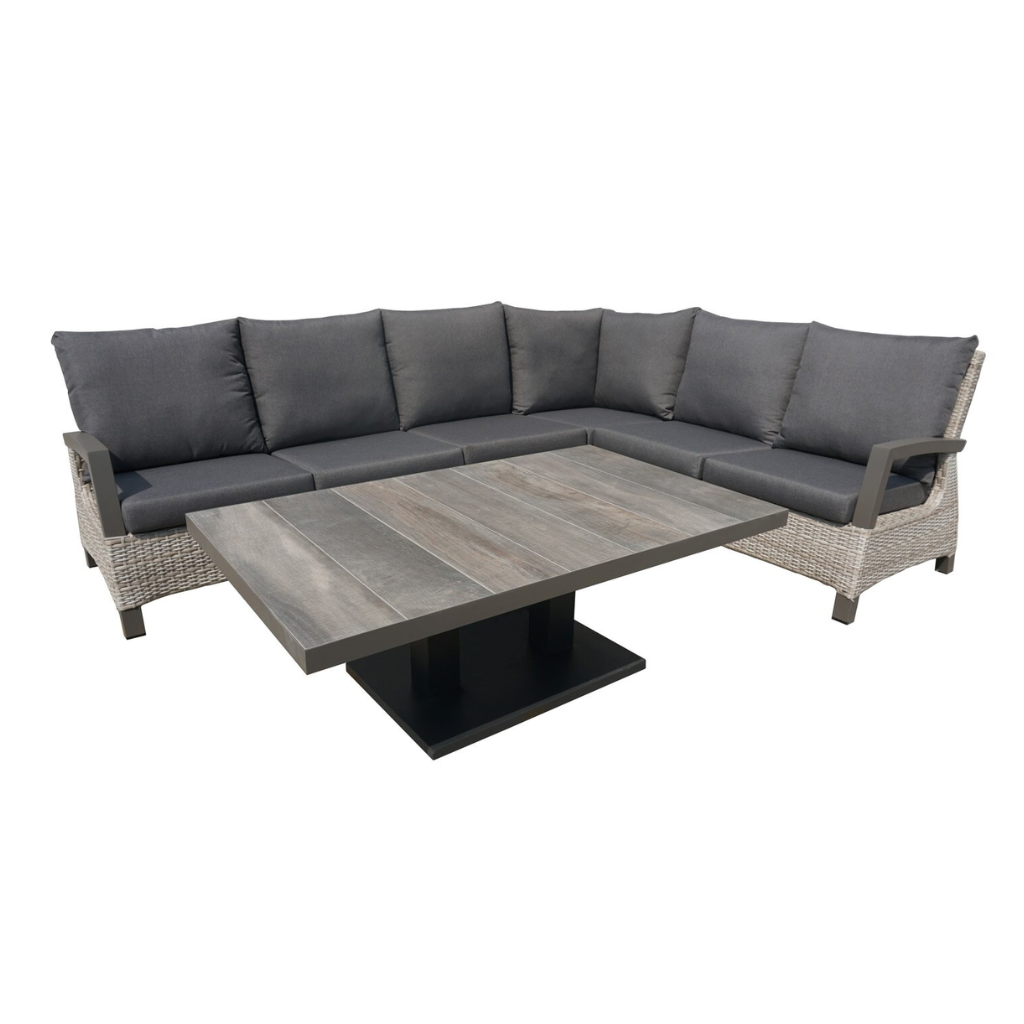 Royal Seasons Loungeset 6-zits Marseille met Keramisch Tafelblad Grijs
