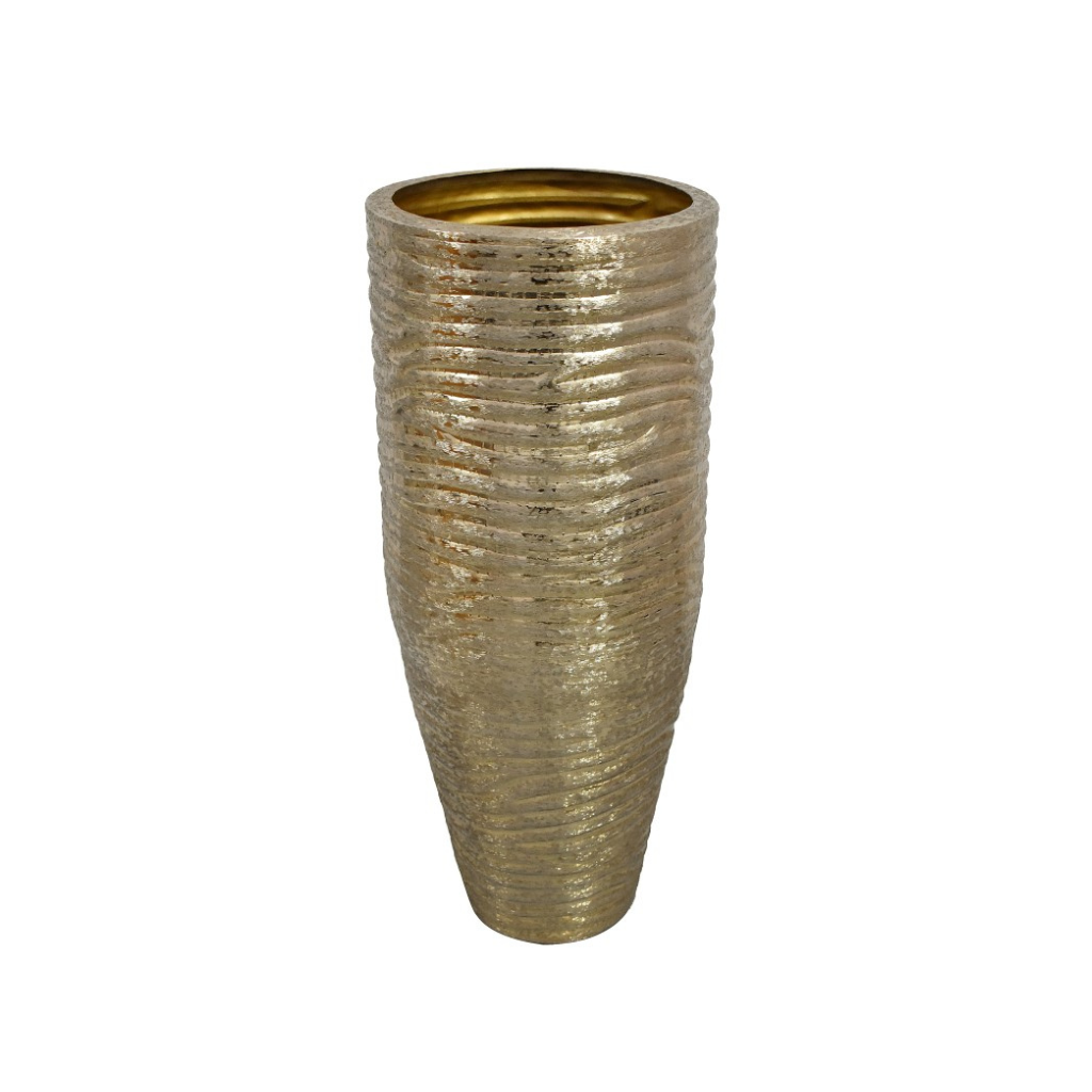Vaas aluminium brush gold 26 x 63 cm