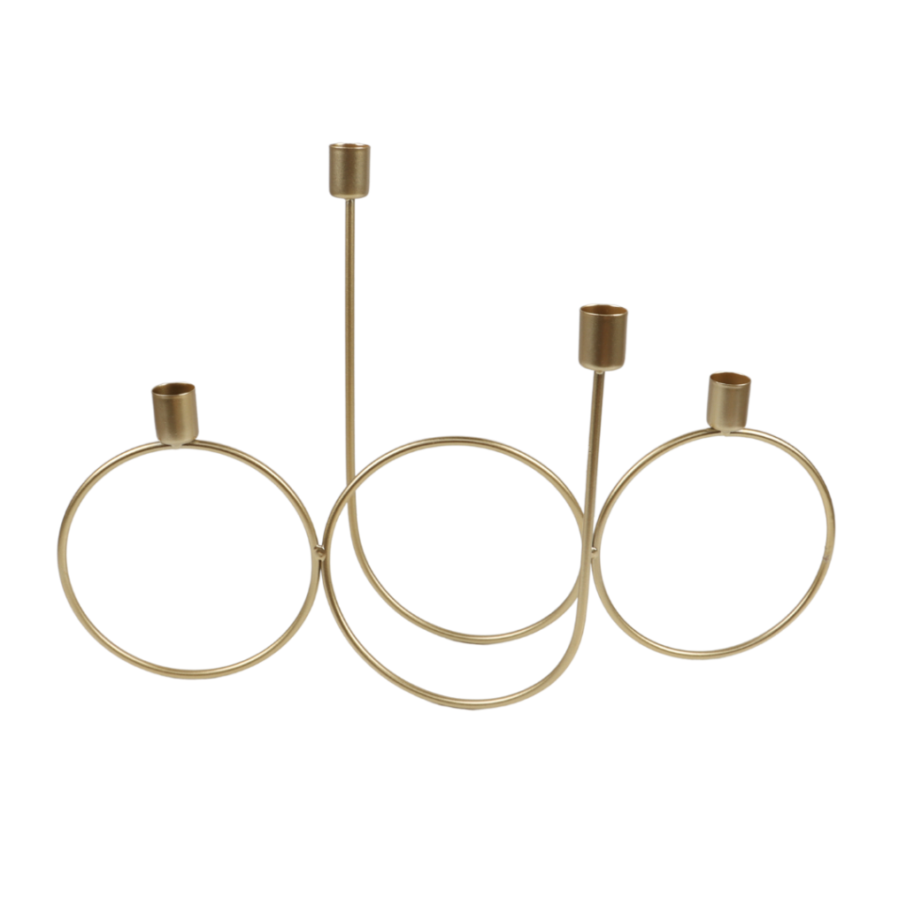 Kandelaar ringen goud 45 x 30 x 20 cm