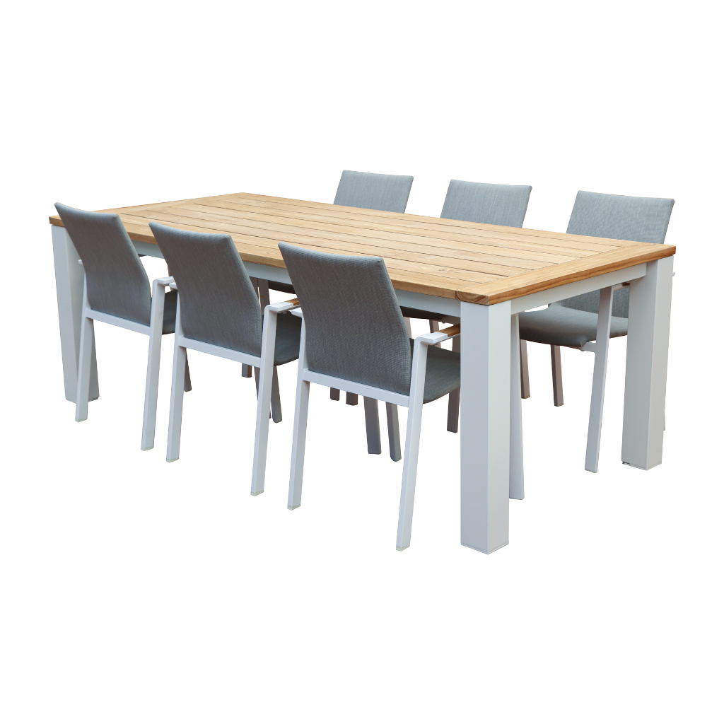 Royal Seasons Diningset 6-zits Rivièra Grijs