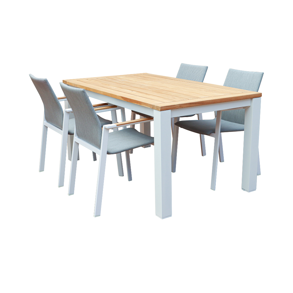 Royal Seasons Diningset 4-zits Rivièra Grijs