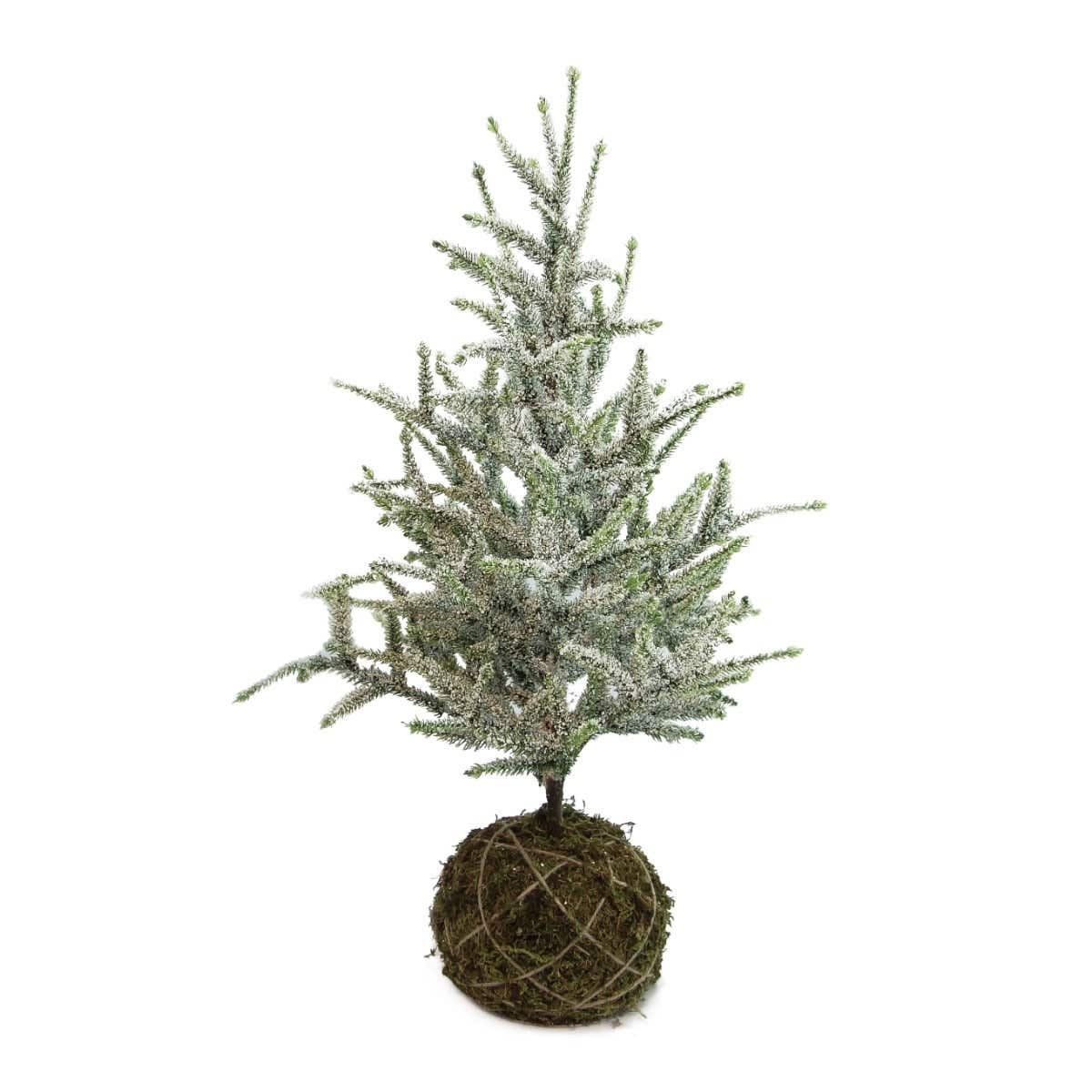 Evergreen mini kerstboom moskluit sneeuw 44 cm