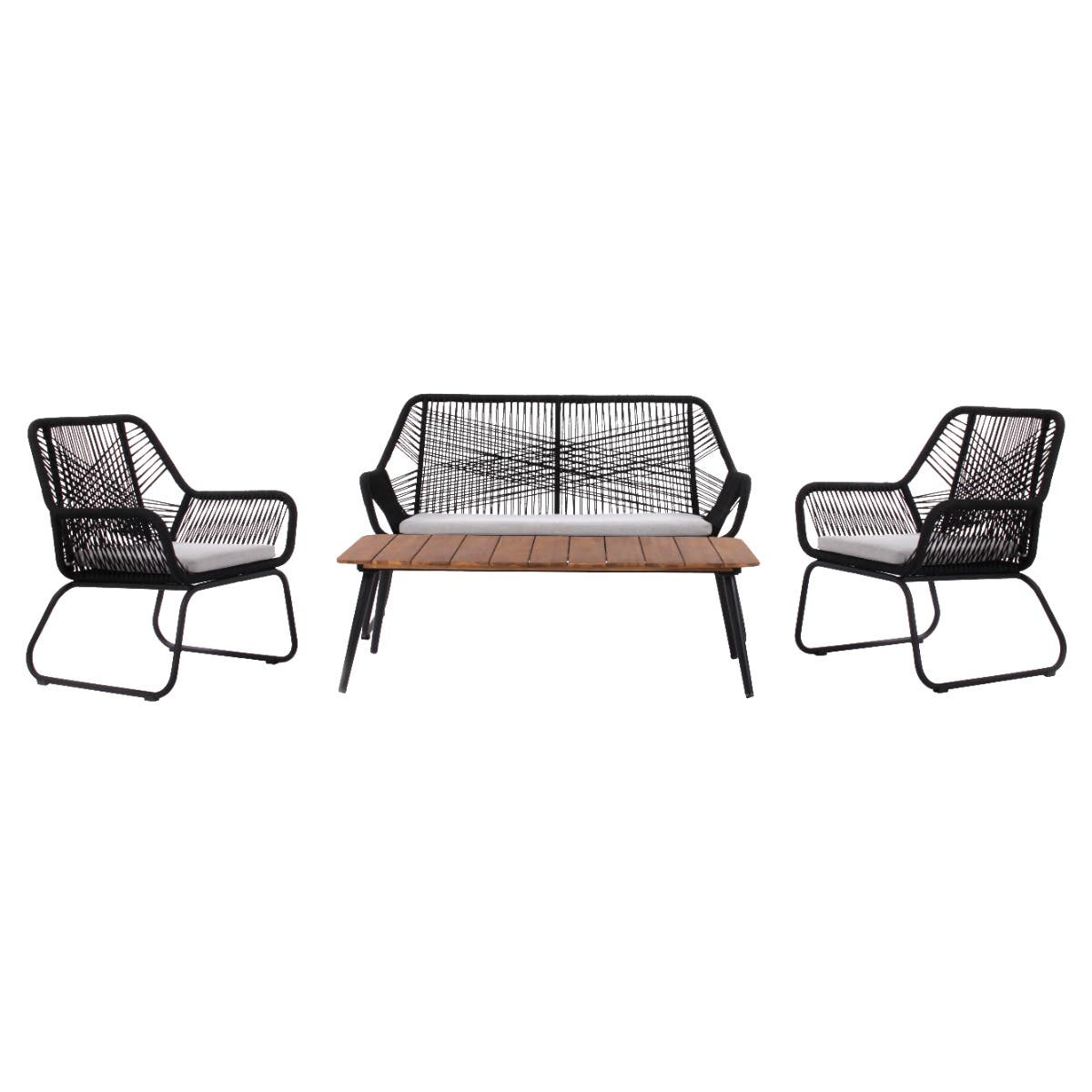 Ease up Loungeset 4-zits Napoli Zwart