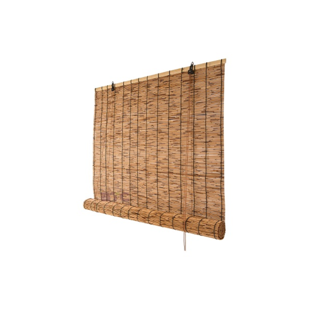 De Bosrand Rolgordijn Riet carbonized Bruin 180 x 180 cm