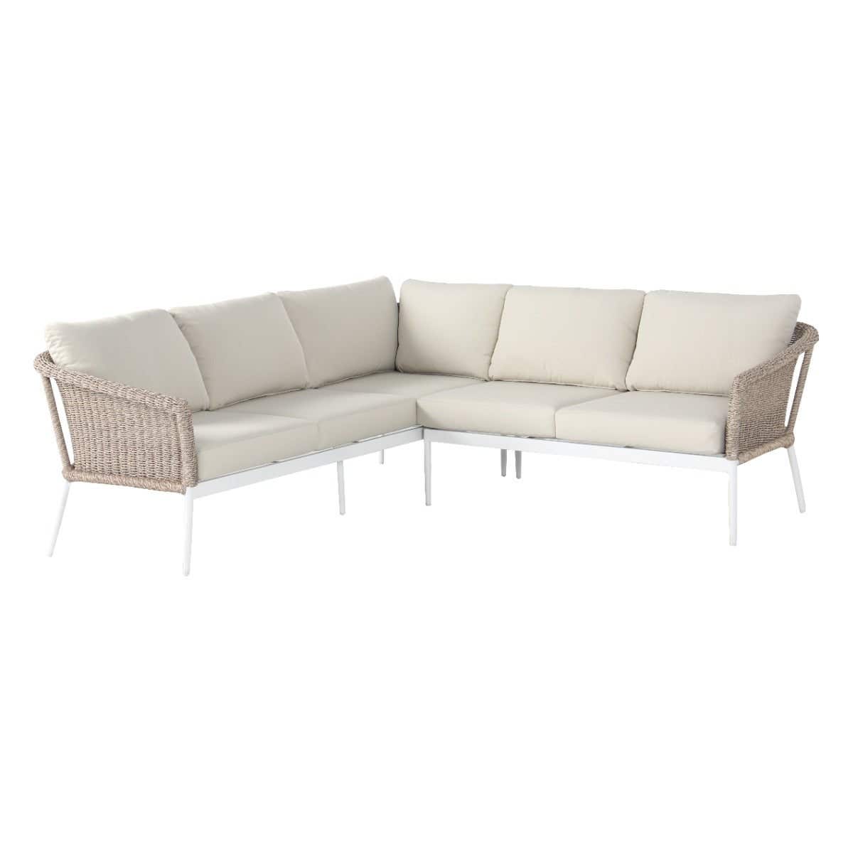 Royal Seasons Hoeklounge 5-zits Bloemendaal Wit 297 x 220 x 72 cm