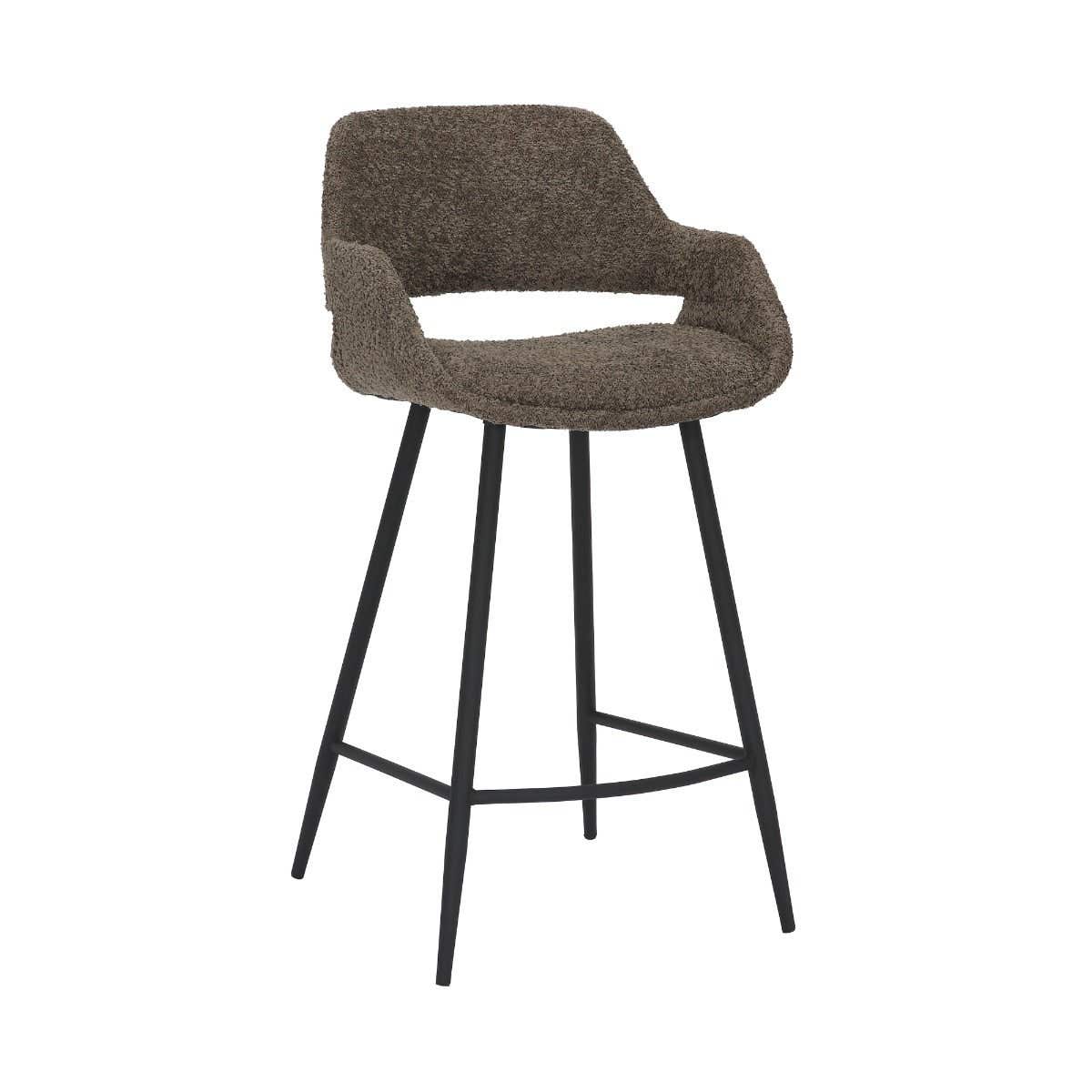24Seven Barstoel Dario Bouclé Taupe 50 x 49 x 96 cm