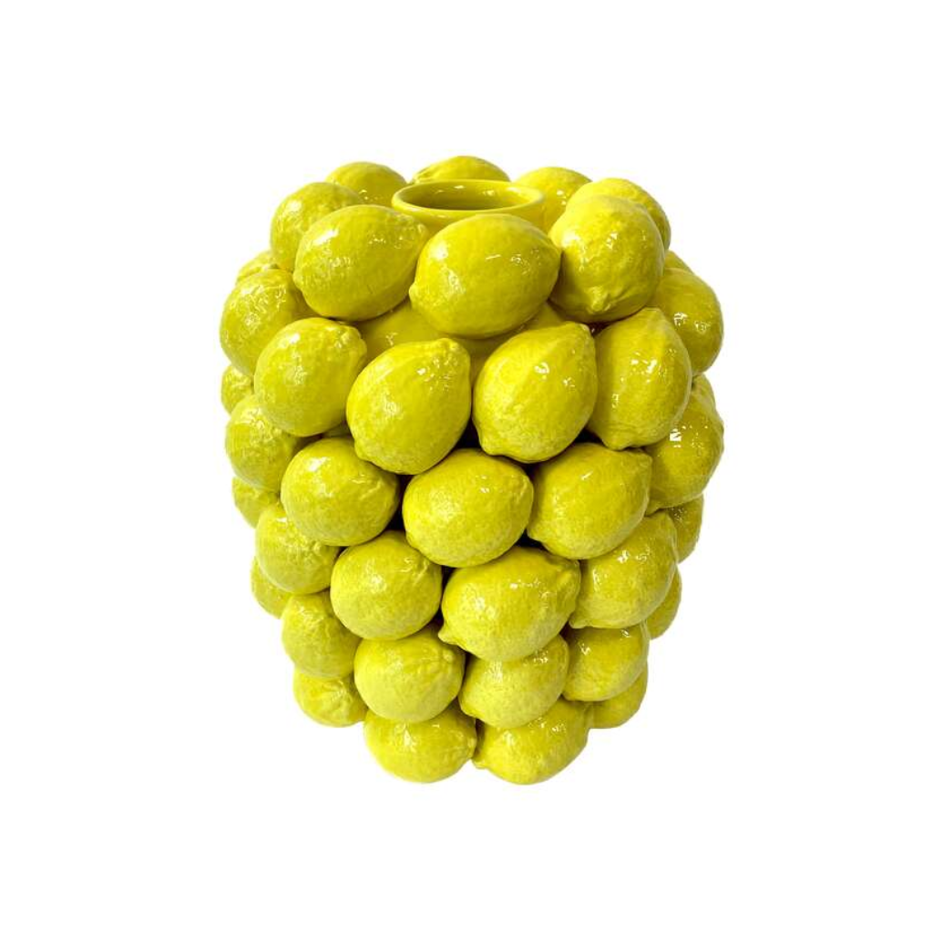 Vaas citroenen geel medium 29 cm