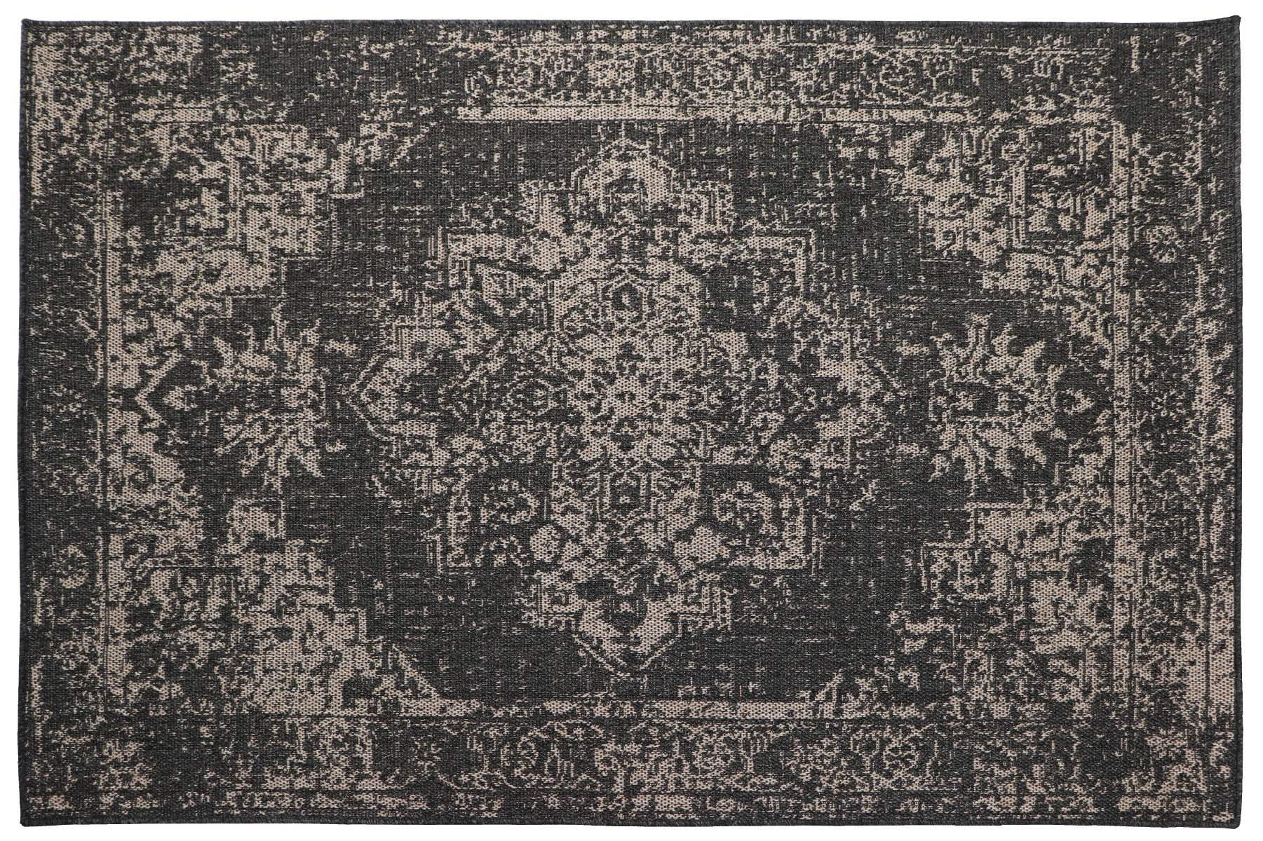 Outdoor vloerkleed 160x230cm vintage natural/black