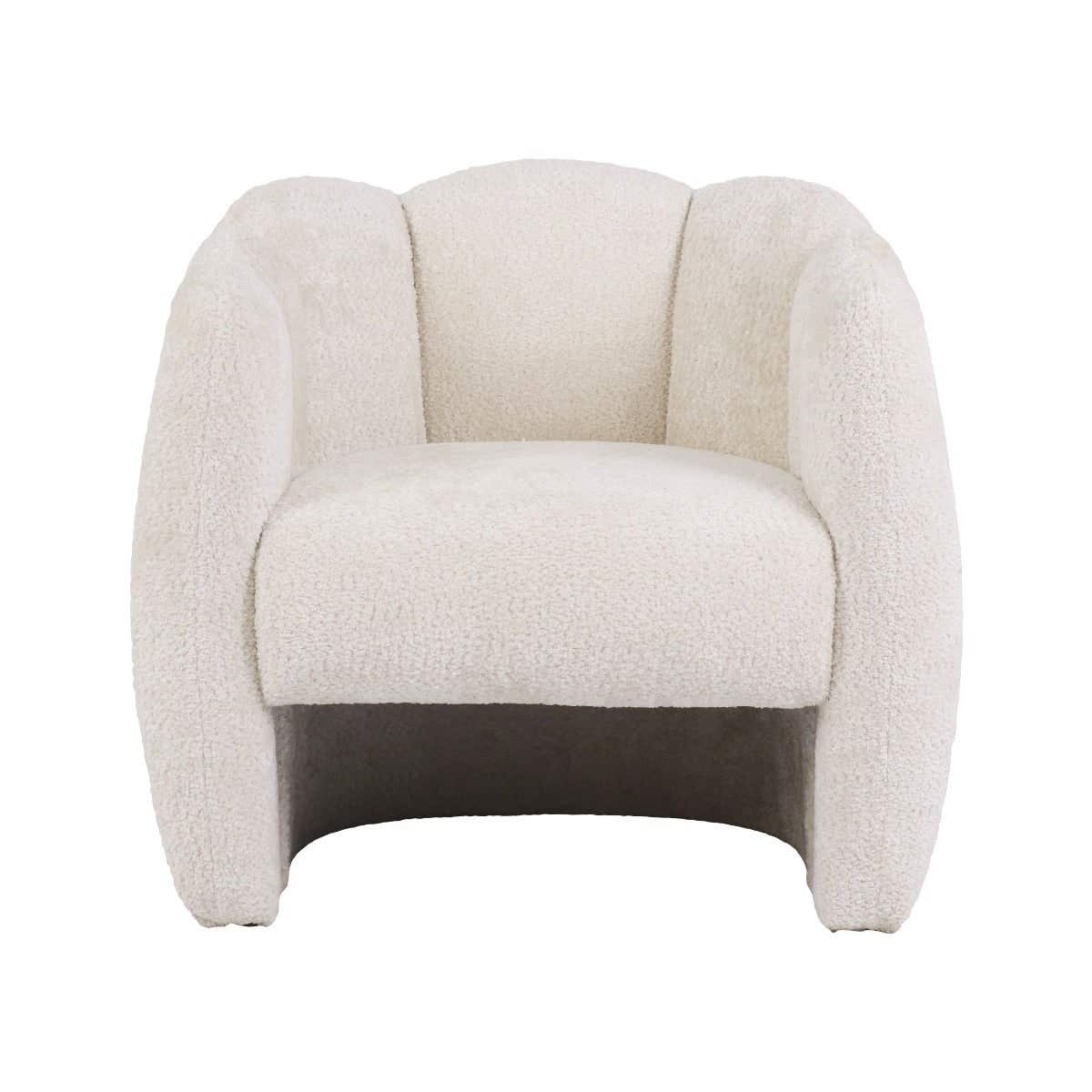 24Seven Stoel Helsinki Bouclé Beige 84 x 73 x 76 cm