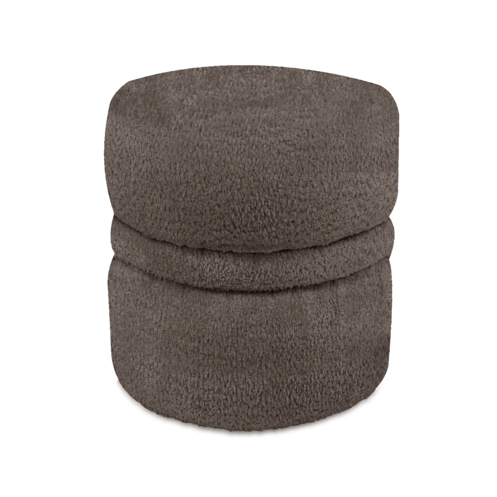 24Seven Poef Helsinki Bouclé Taupe 43 x 47 cm