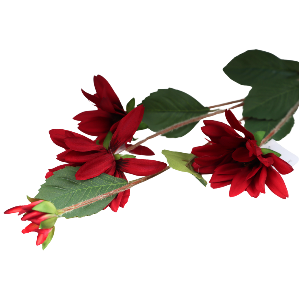 Zachte zonnebloem 83 cm rood