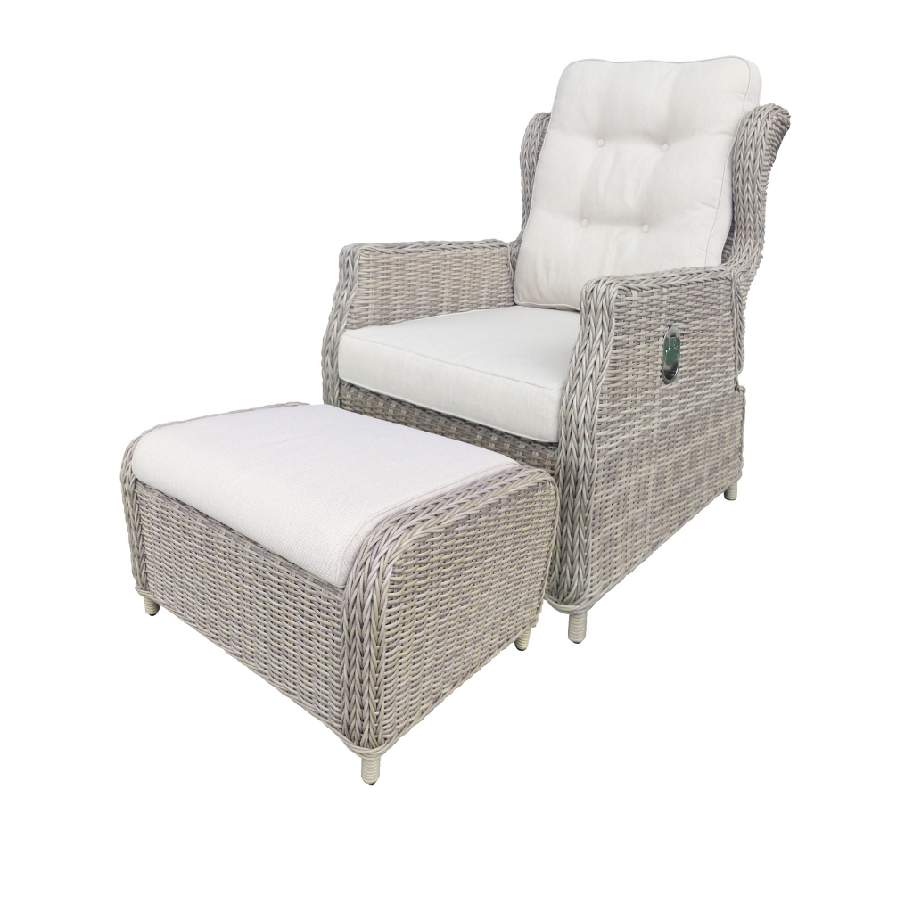 Royal Seasons Xavi Loungestoel met hocker