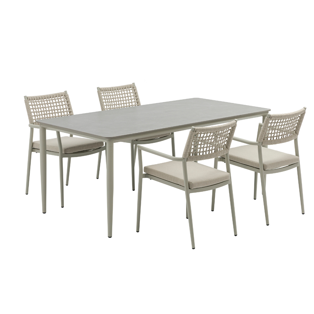 Ease up Diningset 4-zits Stockholm Zand