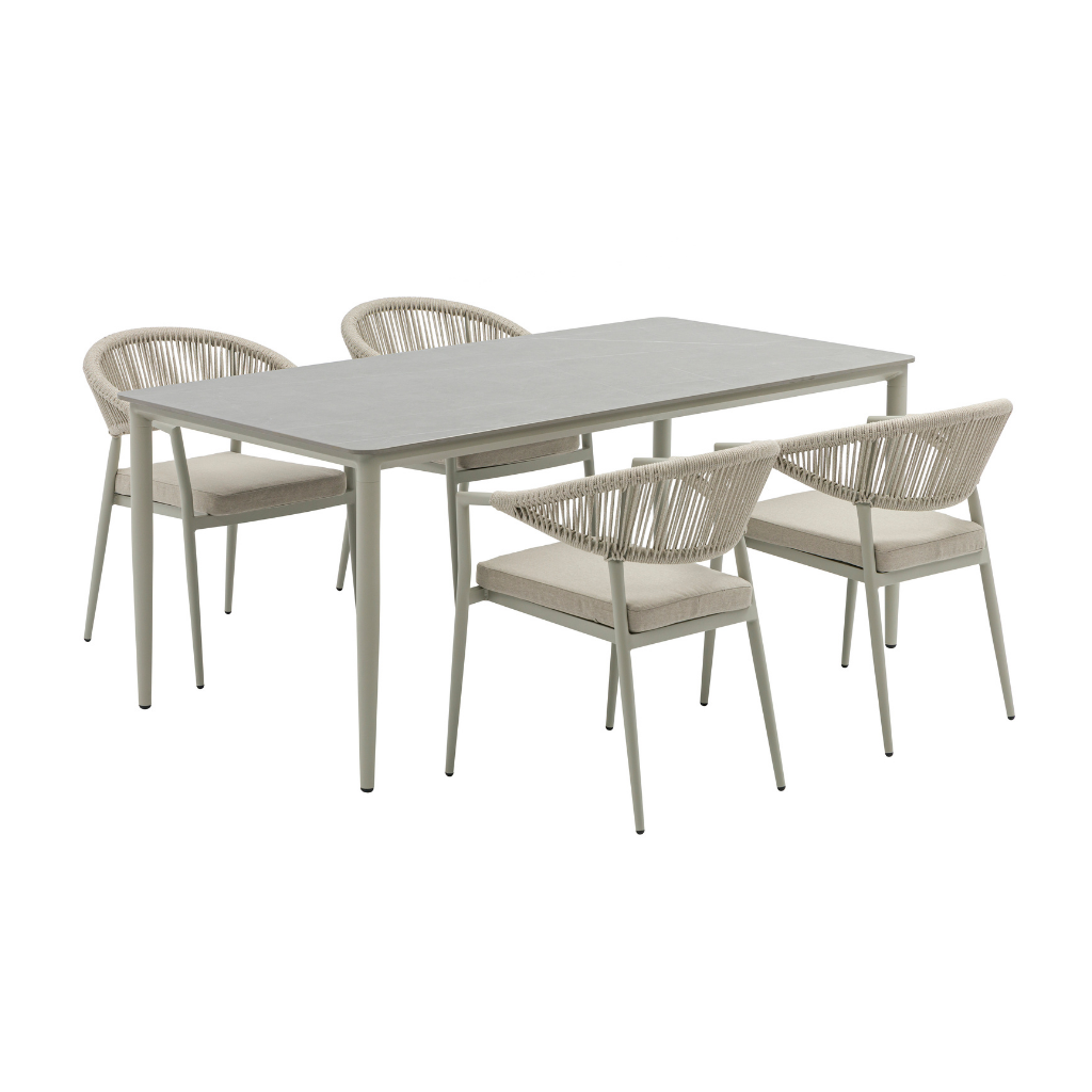 Ease up Diningset 4-zits Stockholm Zand