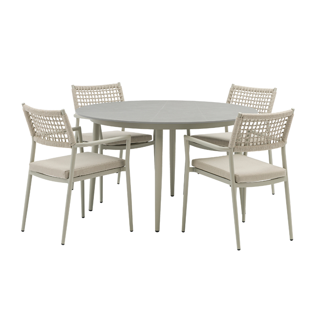 Ease up Diningset 4-zits Stockholm Zand