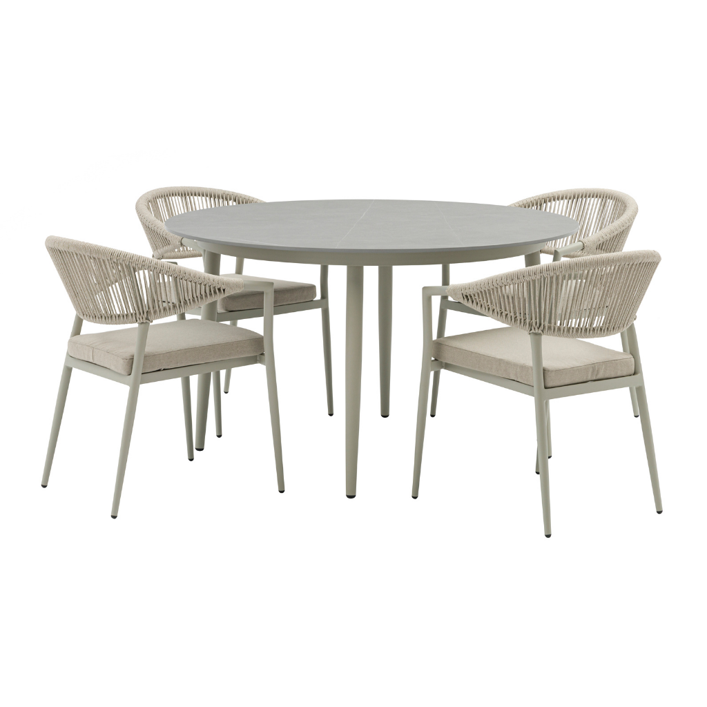 Ease up Diningset 4-zits Stockholm Zand