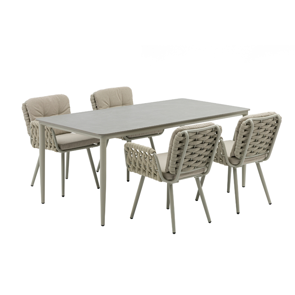 Ease up Diningset 4-zits Stockholm Zand